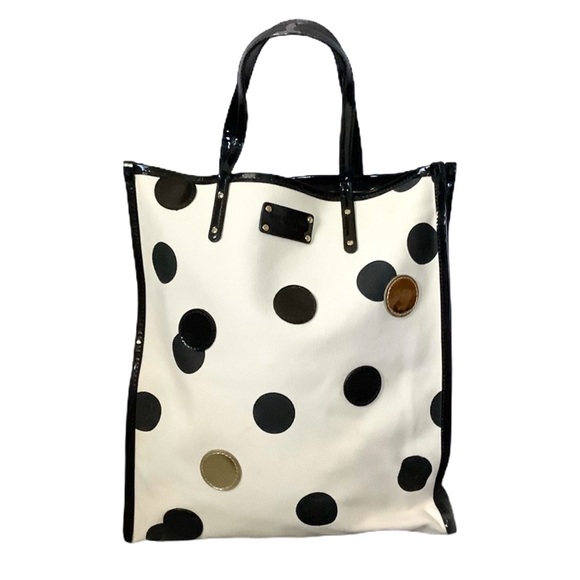 πHPπβ οΈKATE SPADE Black/White Polka Dot Tote - Picture 2 of 7